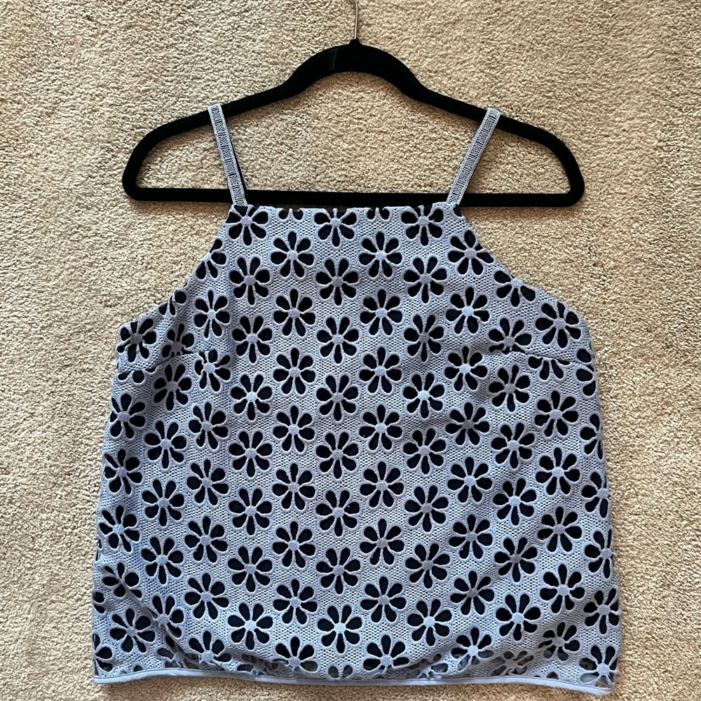 Anthropologie Black and White Boxy Sleeveless Tank Top